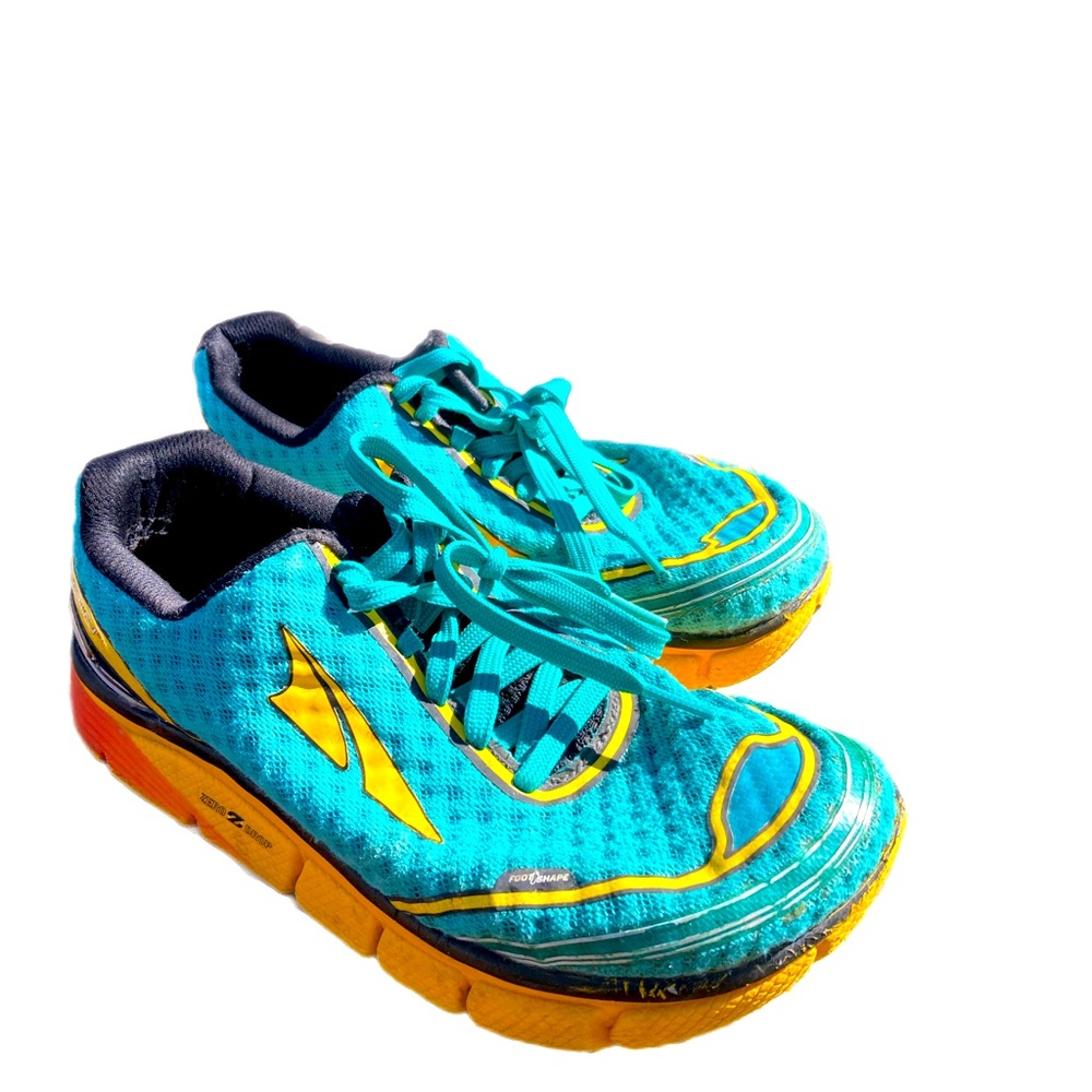 Altra Blue and Yellow Athletic Shoes